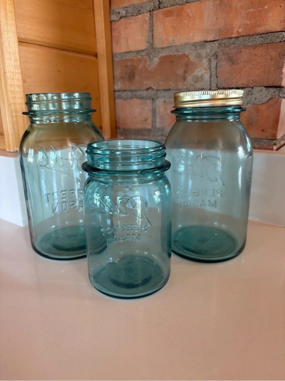 Ball Aqua Blue Perfect Mason Jars - Set of 3
